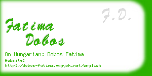 fatima dobos business card